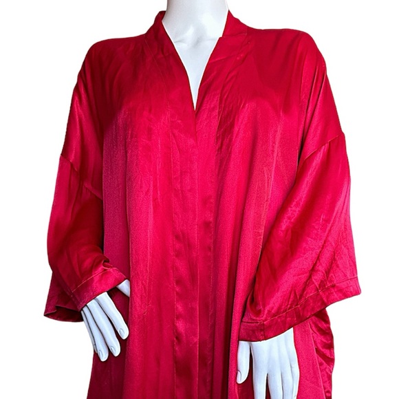 ! NO STRAP Victoria Secret satin Red Polyester Robe OS - Picture 4 of 5